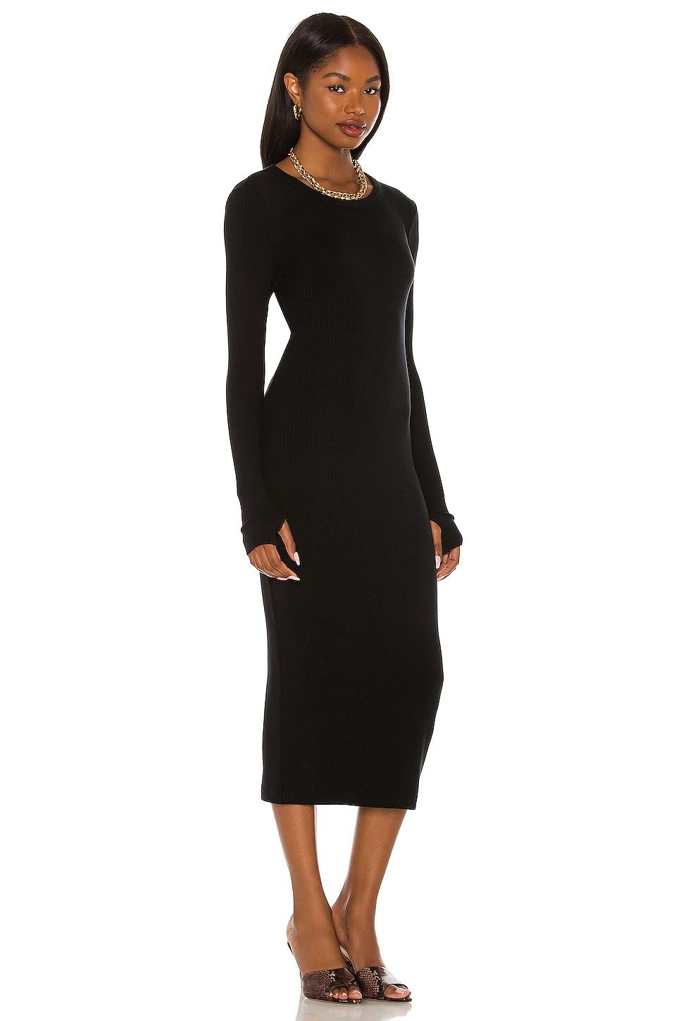 Long Sleeve Crew Midi Dress 