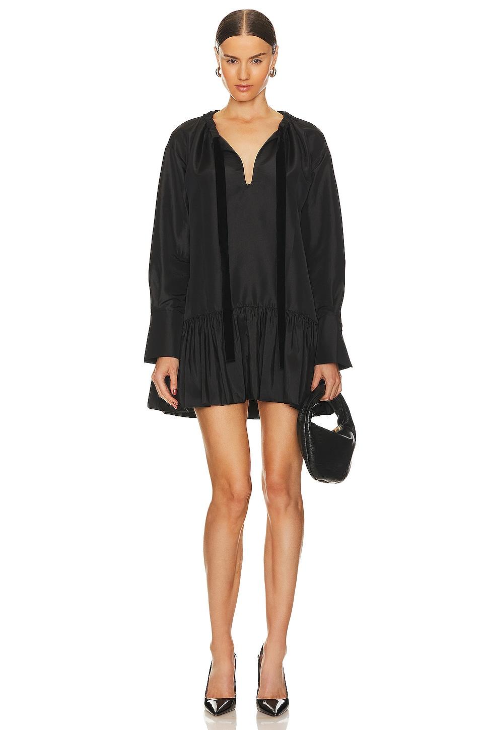 Jonathan simkhai crepe top combo mini ruffle dress