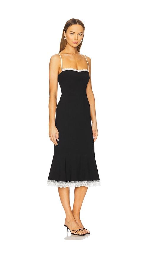 midi simple black dress Elery Black Midi Dress - US 14