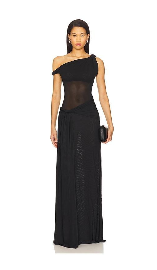 knee length dresses for ladies Misha Sisal Mesh Maxi Dress - Port main image 1