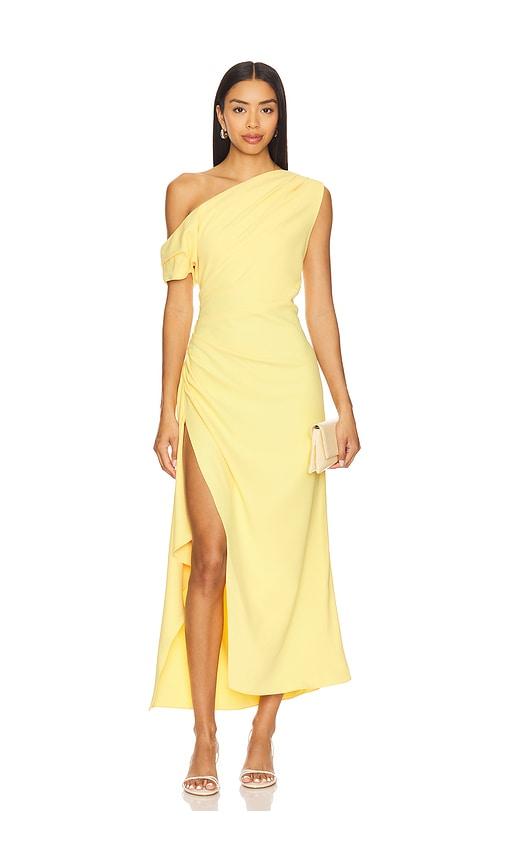 yellow tiered dress Behati Tiered Layer Mini Dress Yellow