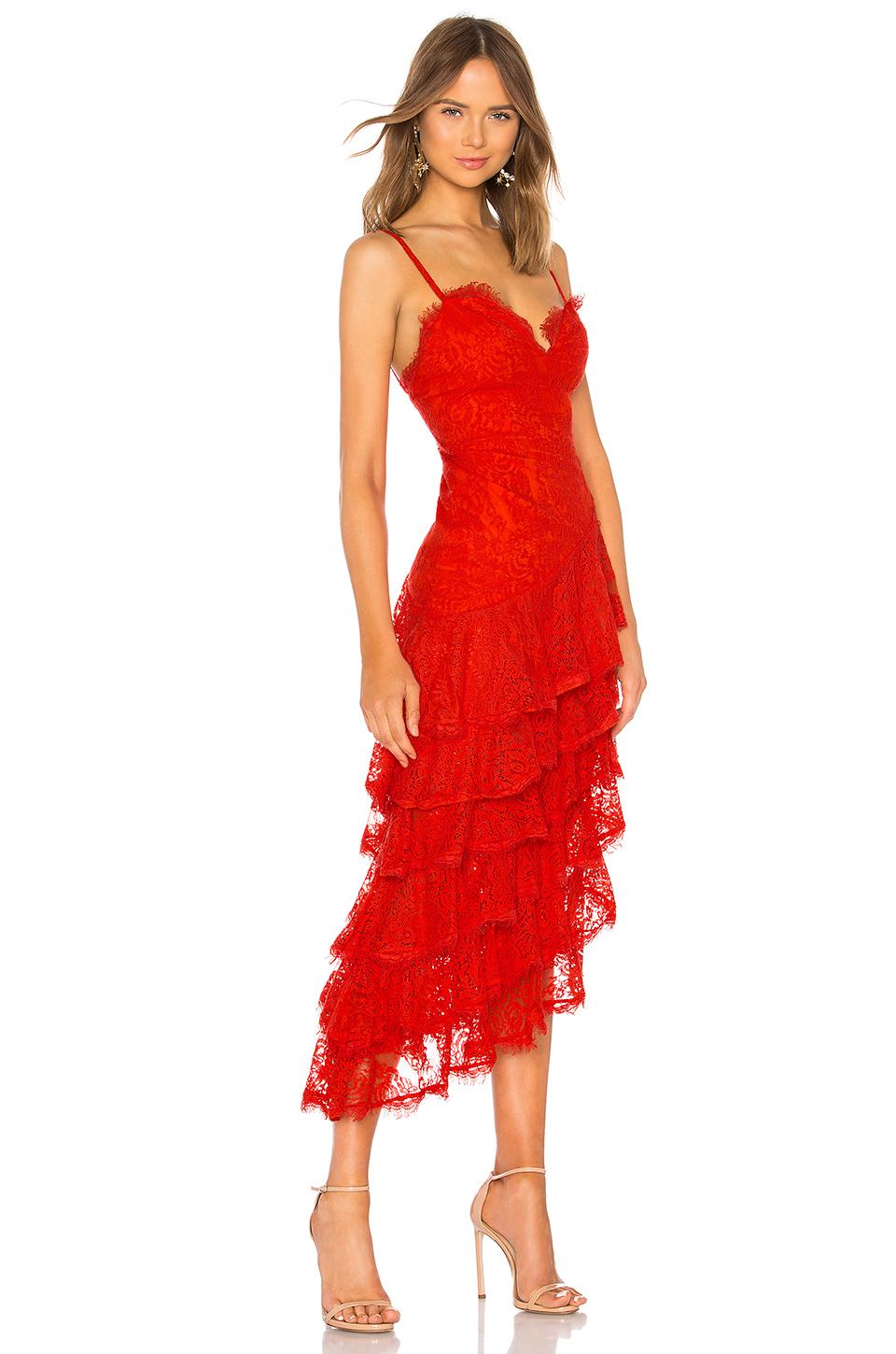 MAJORELLE Synthetic Oracle Gown in Red - Lyst