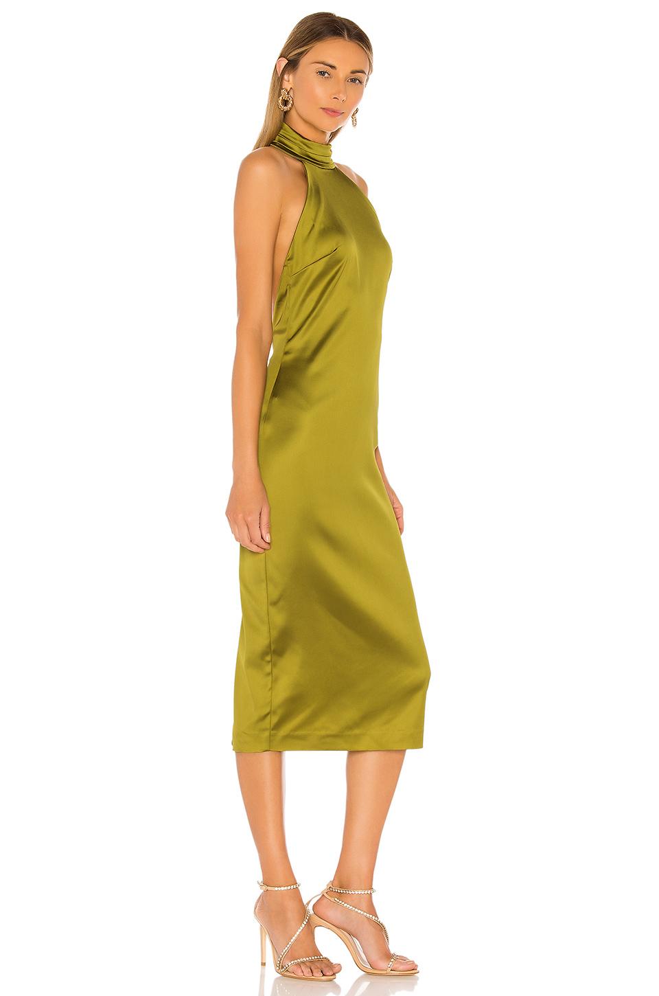 nbd alena midi dress green