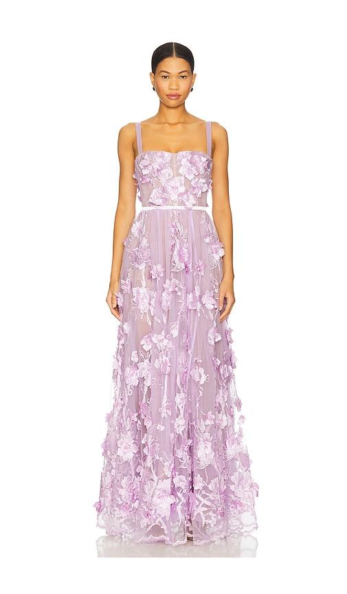 strapless open back dress Long Sleeve Hot Pink Floral Midi Wedding Guest Dress M
