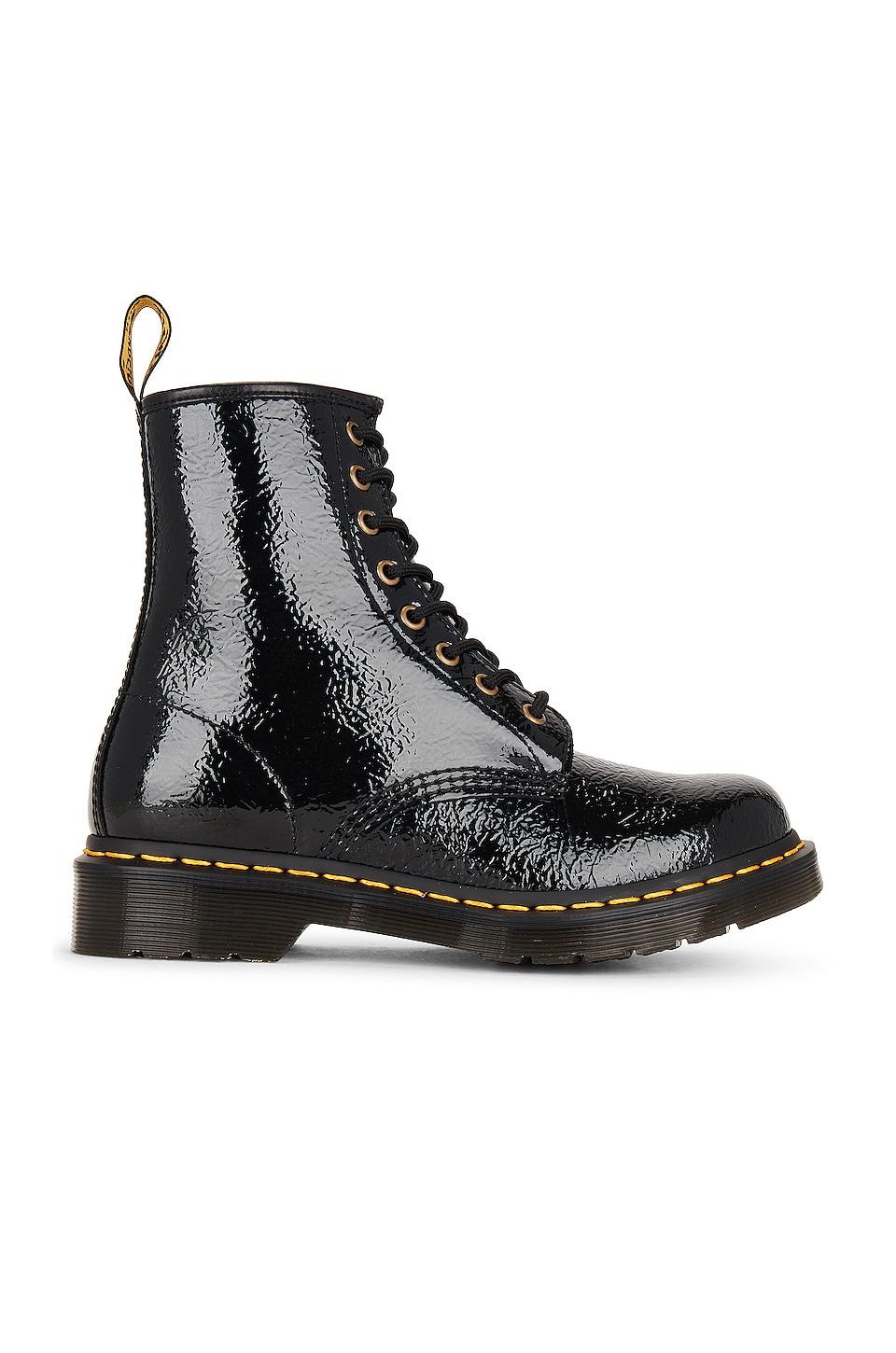 Dr. Martens 1460 Distressed Patent Boot in Black | Lyst