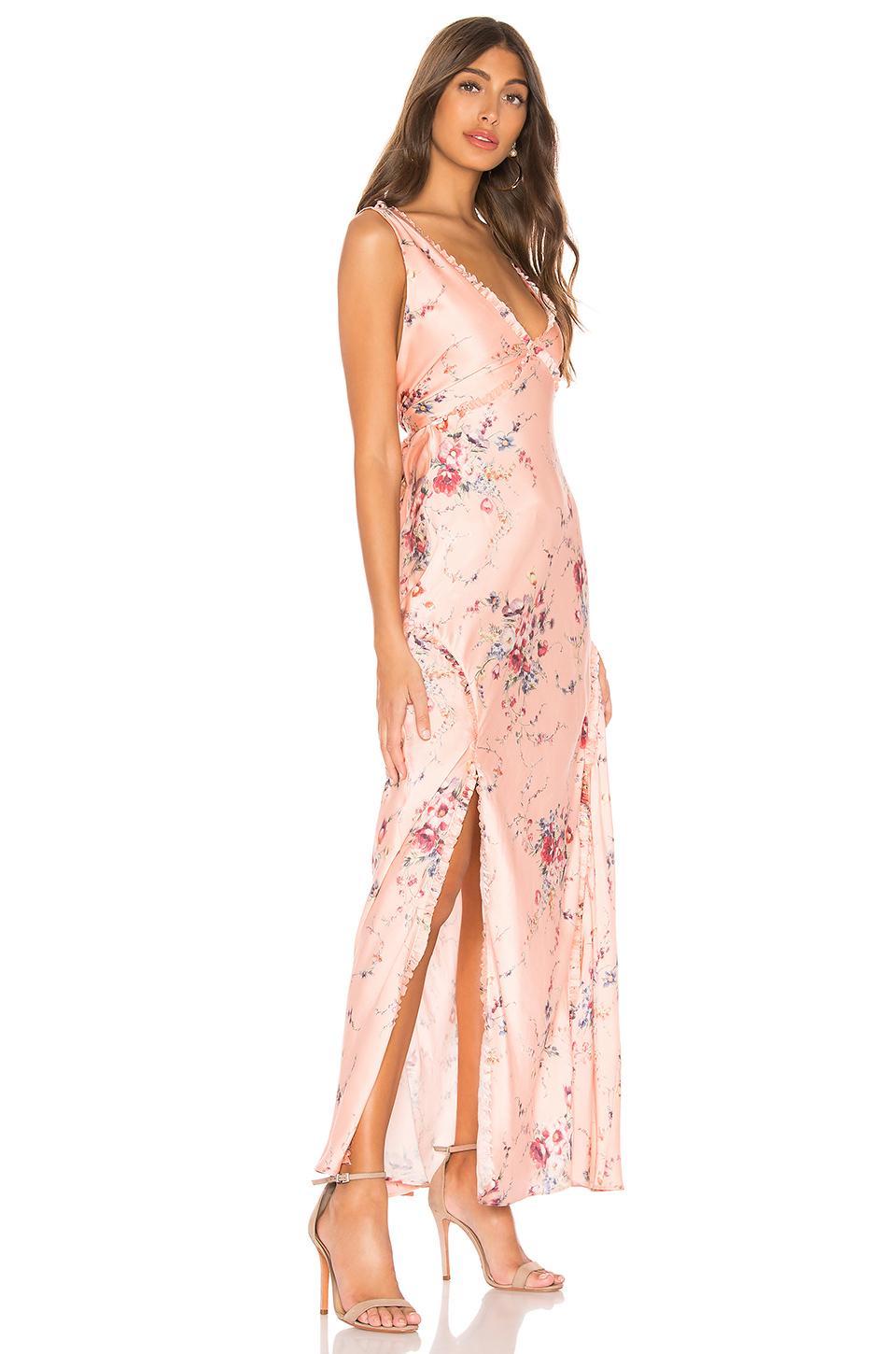 LoveShackFancy Kendall Silk Dress in Pink Lyst