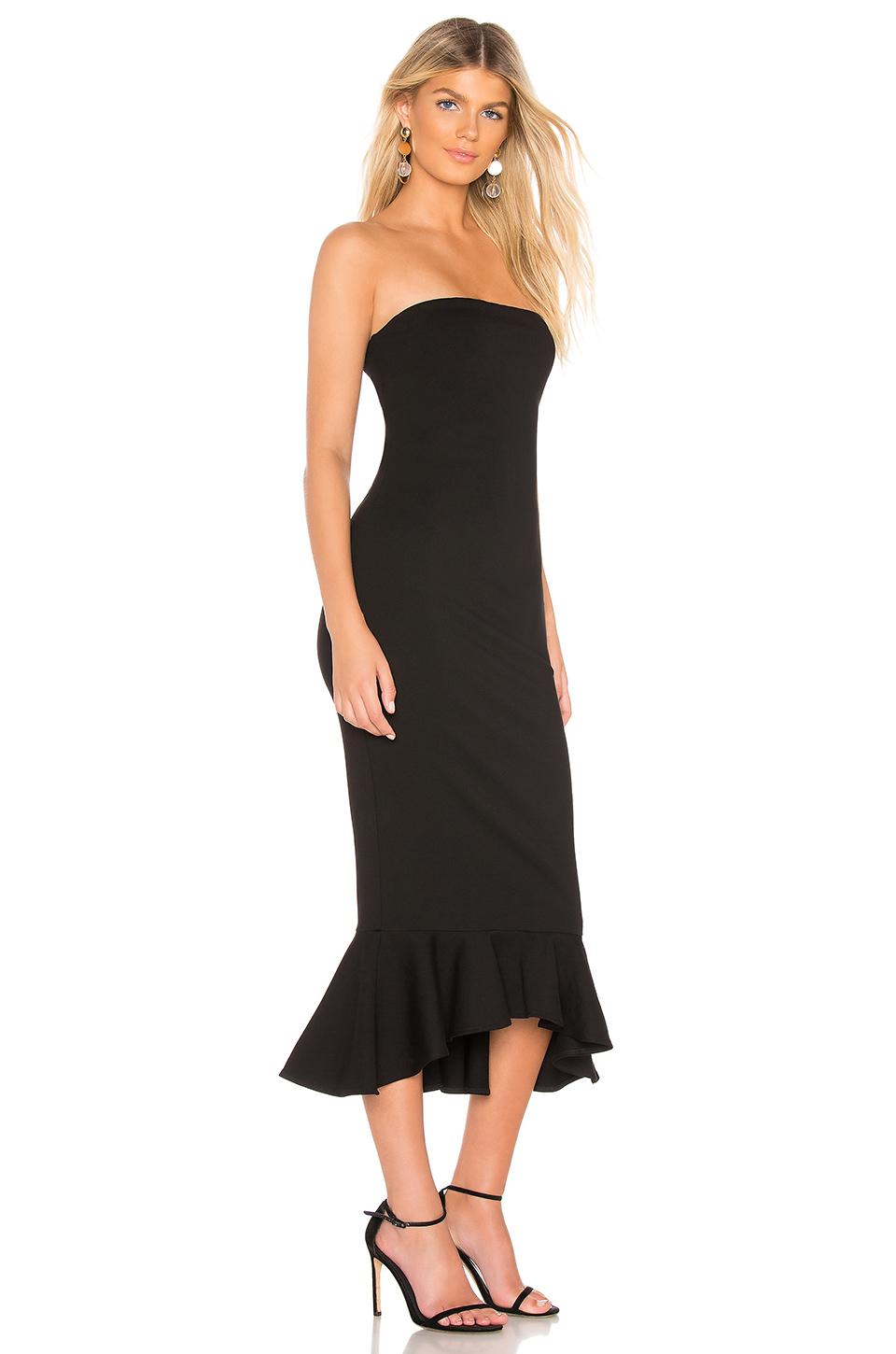 superdown Synthetic Izzy Ruffle Maxi Dress in Black - Lyst