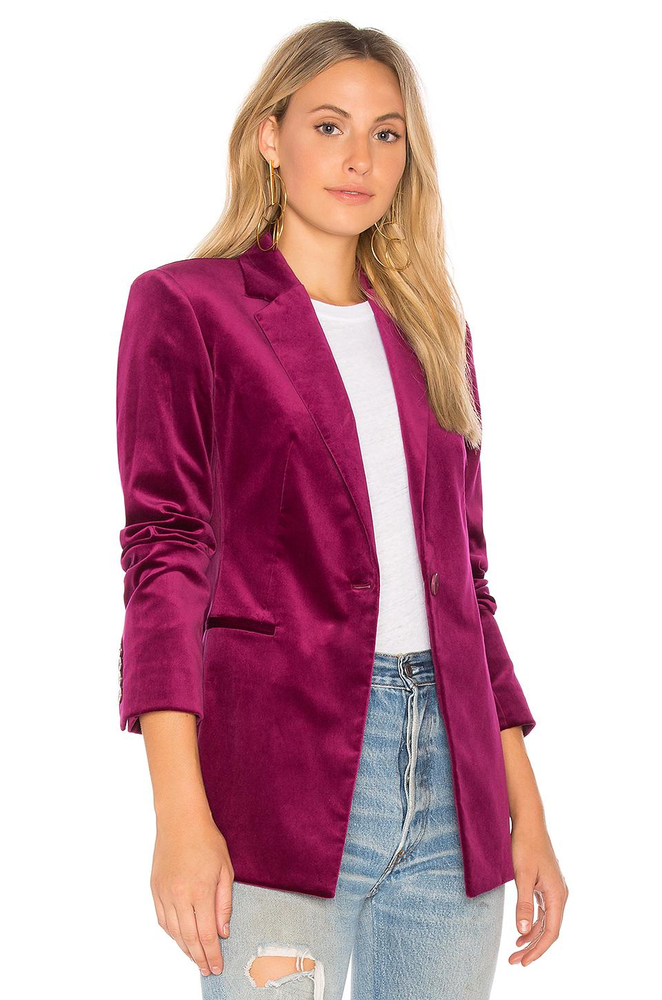 Theory Power Velvet Blazer in Pink - Lyst