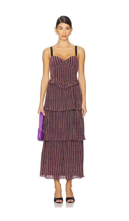 black formal maxi dress with sleeves Devlyn Long Sleeve Gown in Black