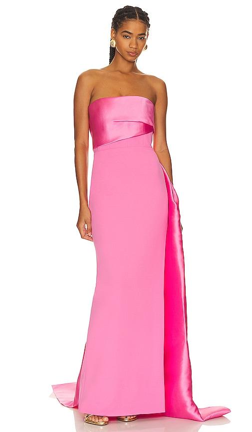 knee length dresses for ladies The Talia Maxi Dress in Red – Solace London main image 0