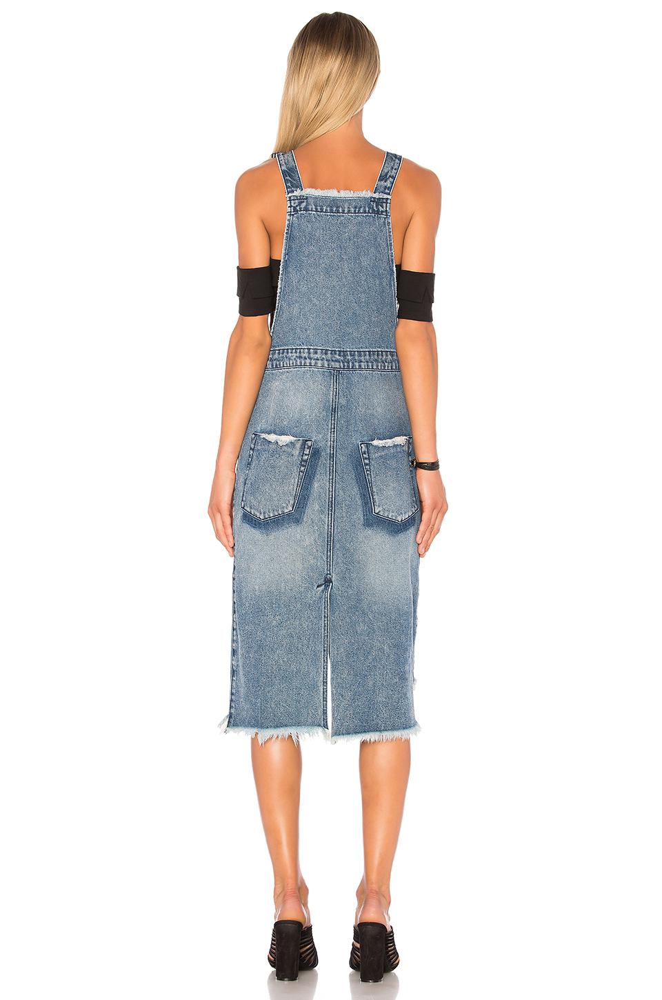 dungaree cotton dress