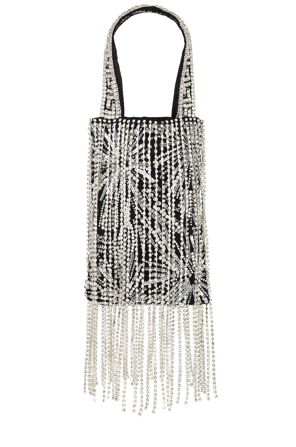 retroféte Avery Crystal Bag In Silver And Black in White | Lyst