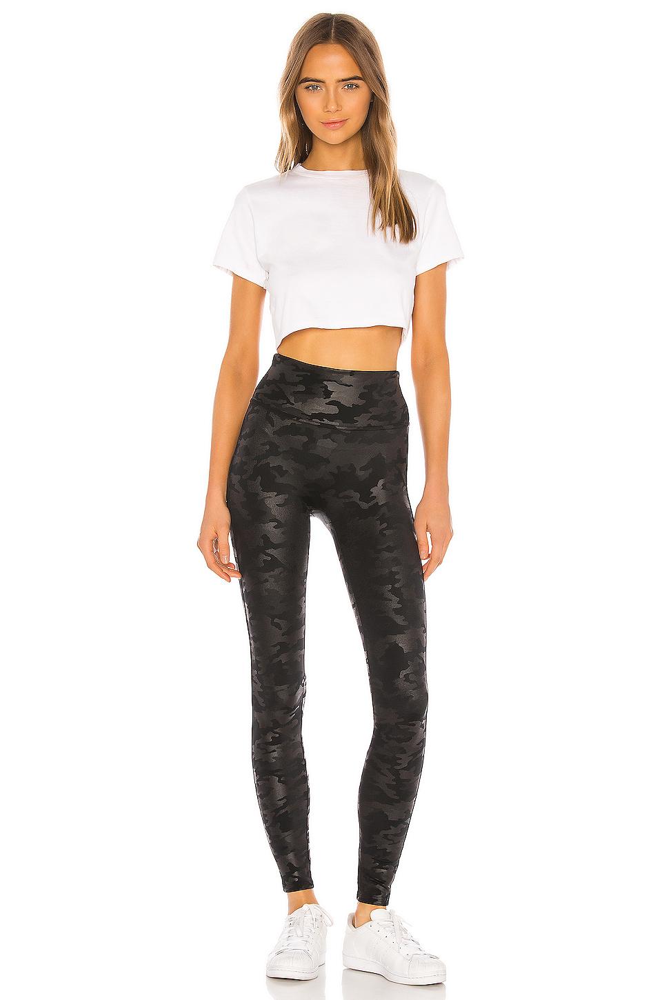 Spanx Faux Leather Camo Leggings in 