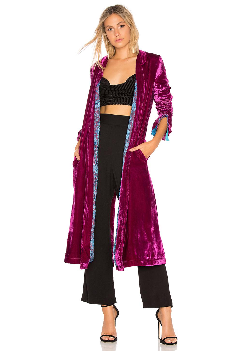 velvet duster coat