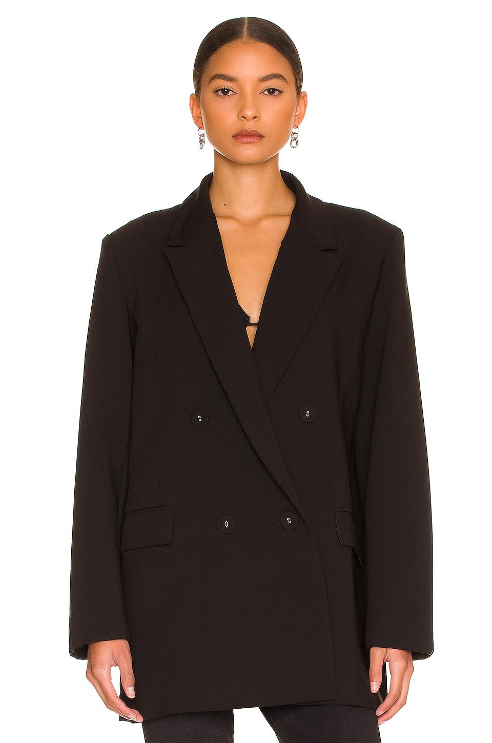 Bardot Maison Split Back Blazer in Black | Lyst