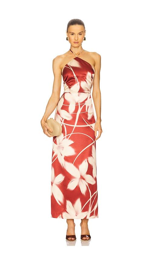 strapless open back dress Pippa Petite Satin Gown in Peacock by Sau Lee