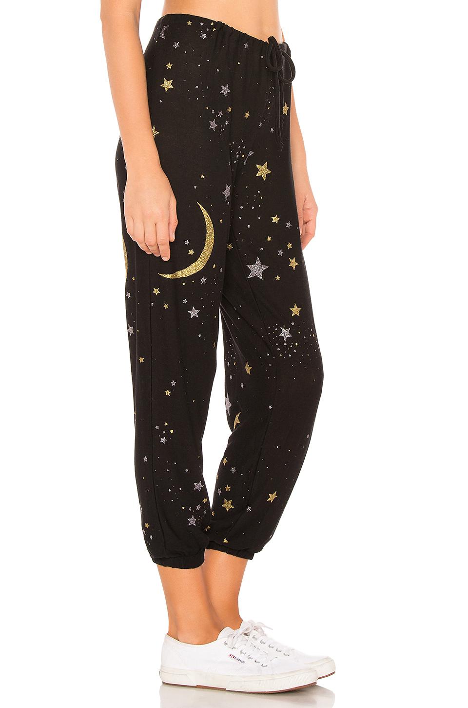 black sweatpants with stars