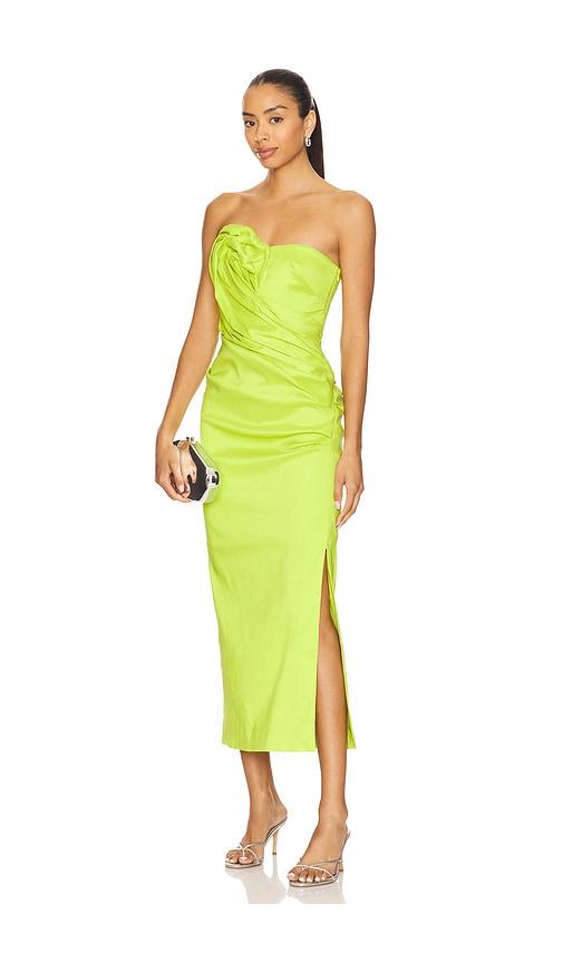 acler yellow dress NEWMORE MIDI Perfect for elevated daytime events Acler Strapless Long Dress -