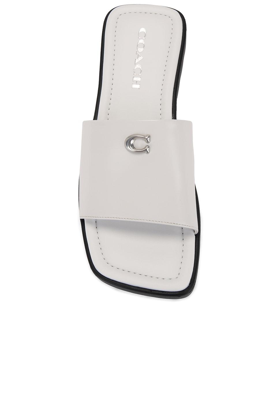 COACH レディース ホワイト Florence サンダル フラットシューズ
