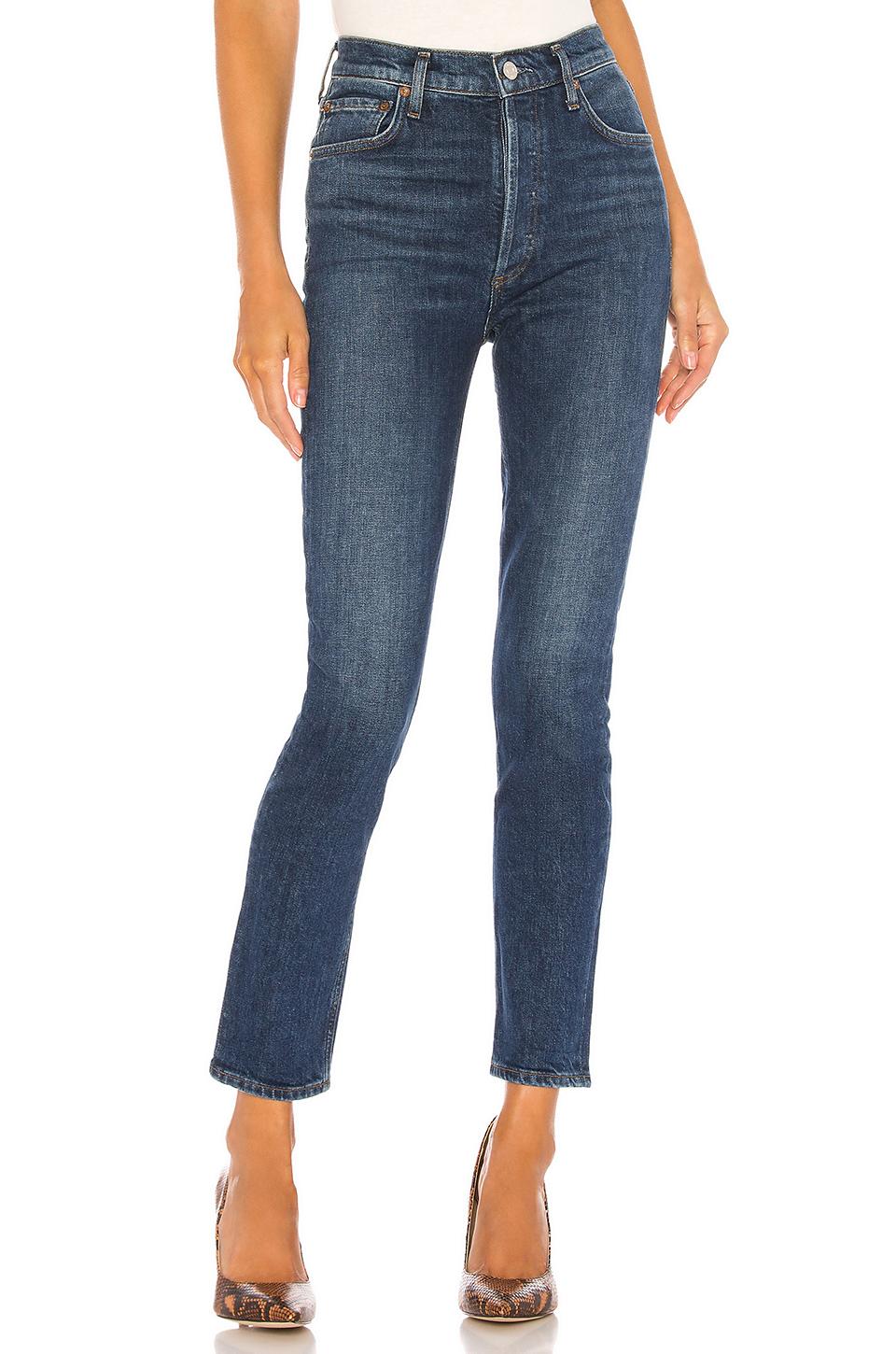 Agolde Cotton Nico High Rise Slim. Size 24,25,26,27,28,30. in Blue - Lyst