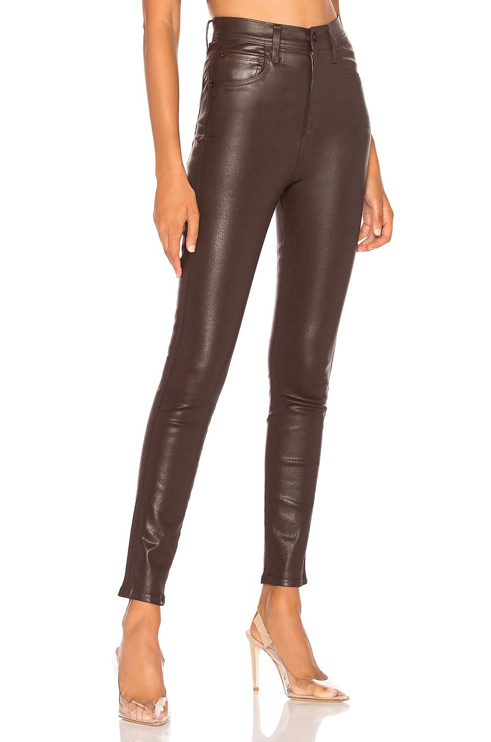 agolde roxanne leatherette skinny jeans