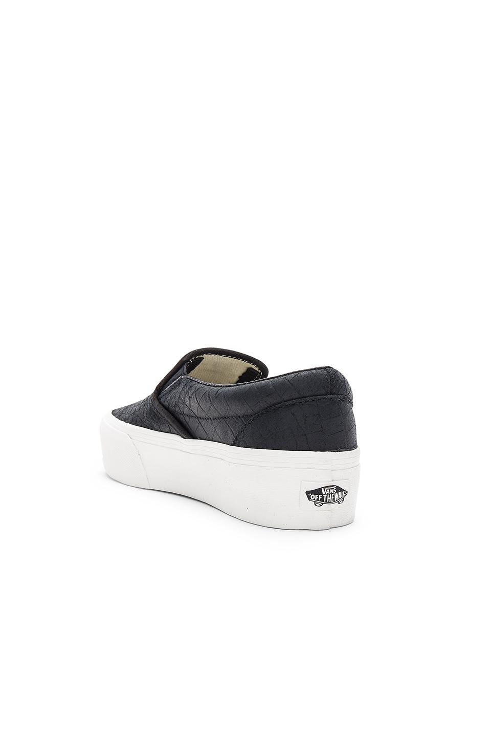 Zapatillas Sin Cordones Con Plataformas En Relieve Vans de Cuero de color  Negro | Lyst