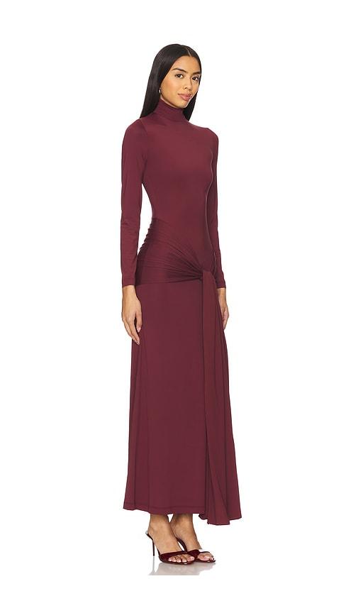 chinese dress ladies Maya Fully Embellished Red Long Sleeve Bardot Maxi Dress  Maya Deluxe