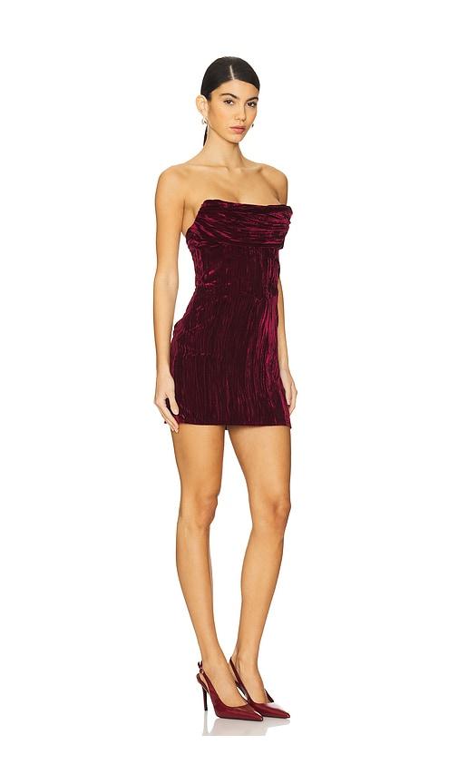 open lace back dress Strapless Long Corset Prom Dress with Sequins Red / 8 main image 0