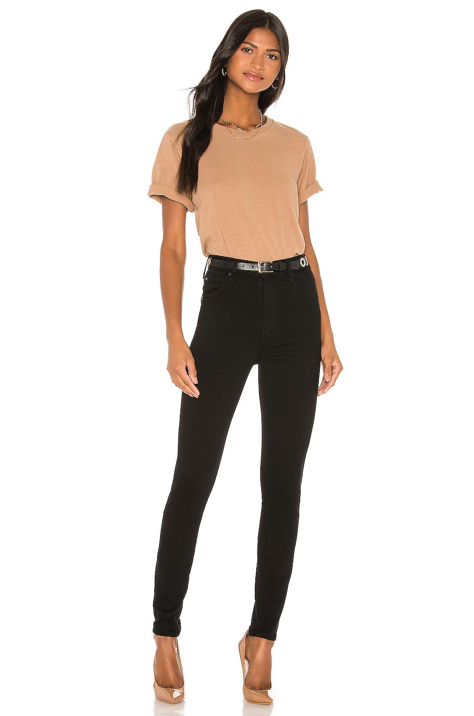 Citizens of Humanity Cotton Chrissy Luxe Touch Sculpt High Rise Skinny in Black - Lyst