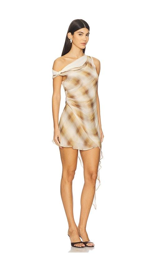 alberta ferretti draped mikado mini dress x Ginger Mini Mikado Dress – Modern A-Line Bridal Party Dress by Nadia's In Stock / Ivory / 16