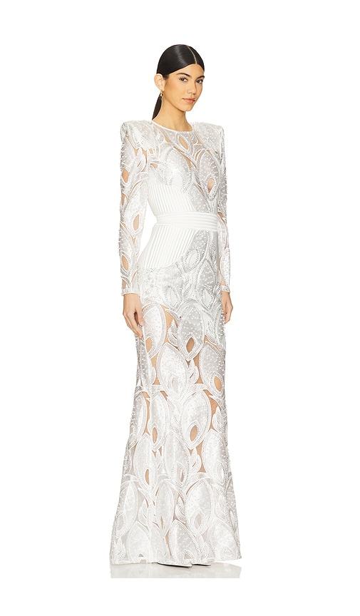 Robe De Soirée Zhivago à Paillettes Blanche - Taille US 2 - Neuve Avec étiquettes