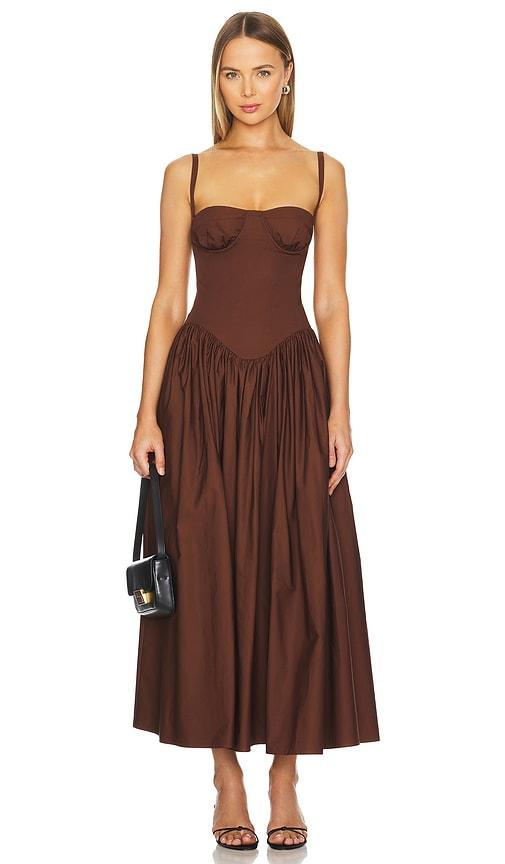 knee length dresses for ladies Ulla Johnson Nanette Dress Red Topaz