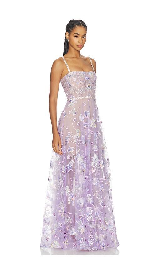 violet flared dress bronx and banco Bronx And Banco Gina Sequinned Satin Gown