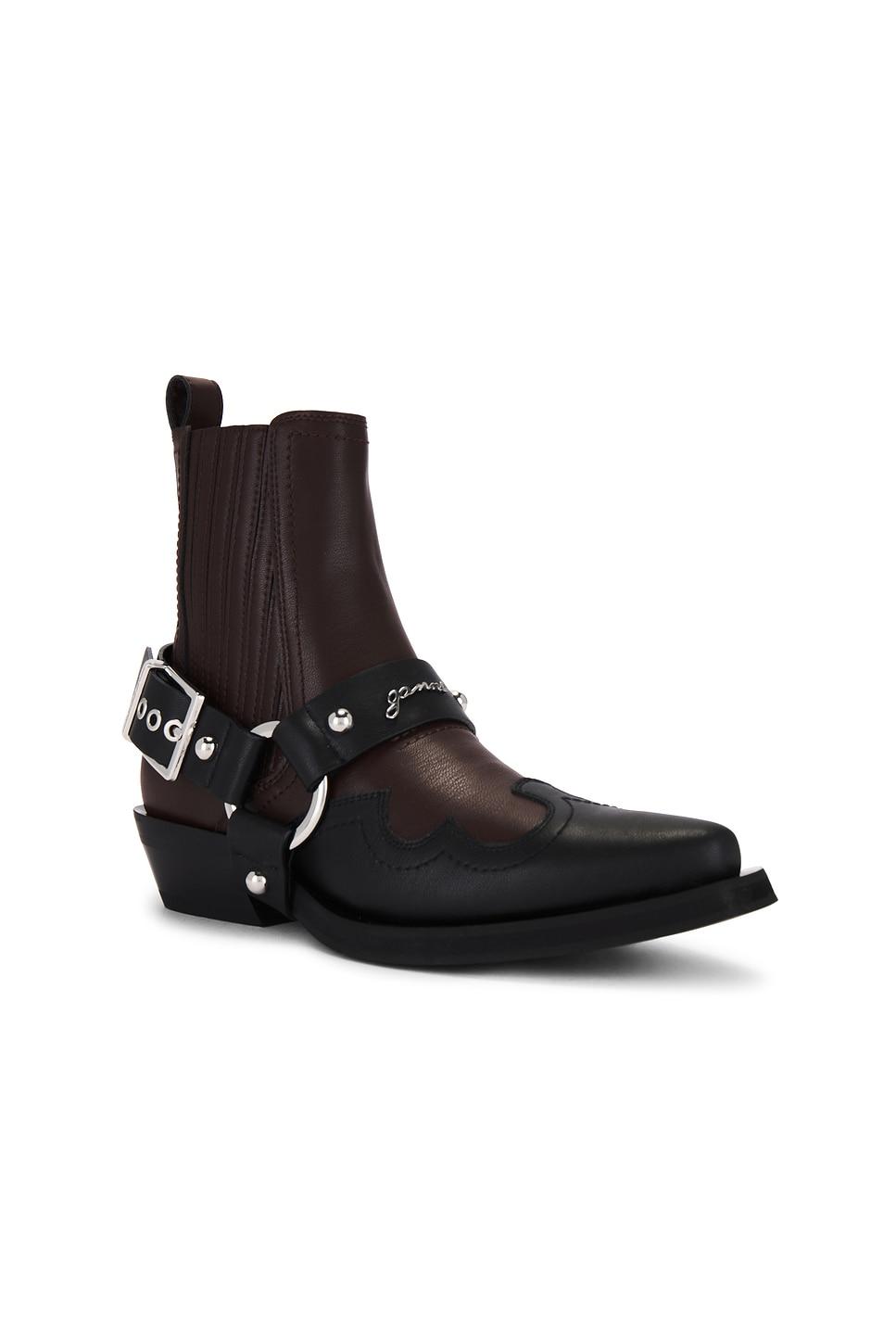 GANNI/シルバー ウエスタンブーツ GANNI ウエスタンブーツ | シルバートーン | FARFETCH JP
