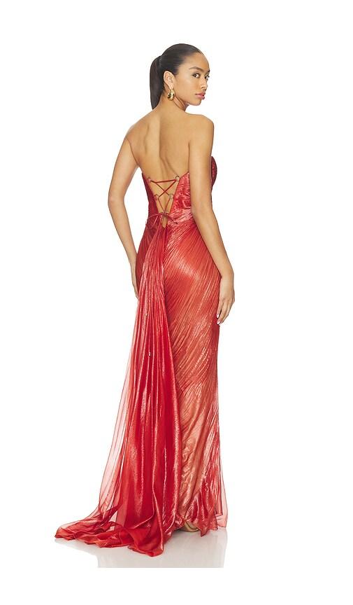 plus size sequin red dress La Femme Long Sequin Plus-Size Prom Dress with X-Back Red / 24W main image 0