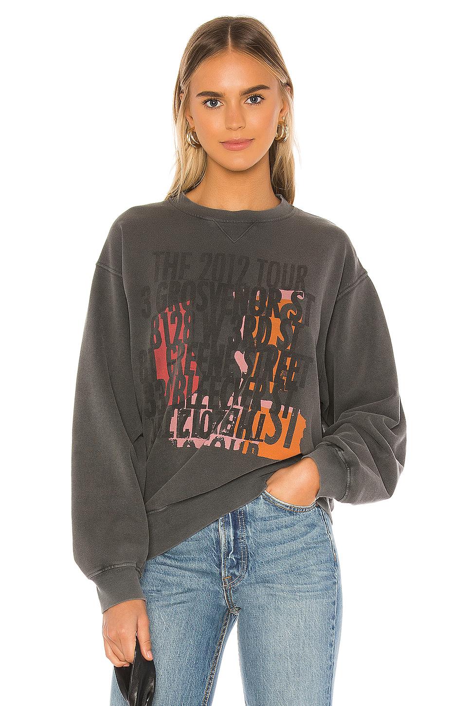 Anine Bing Ramona Sweatshirt in Charcoal (Gray) - Lyst