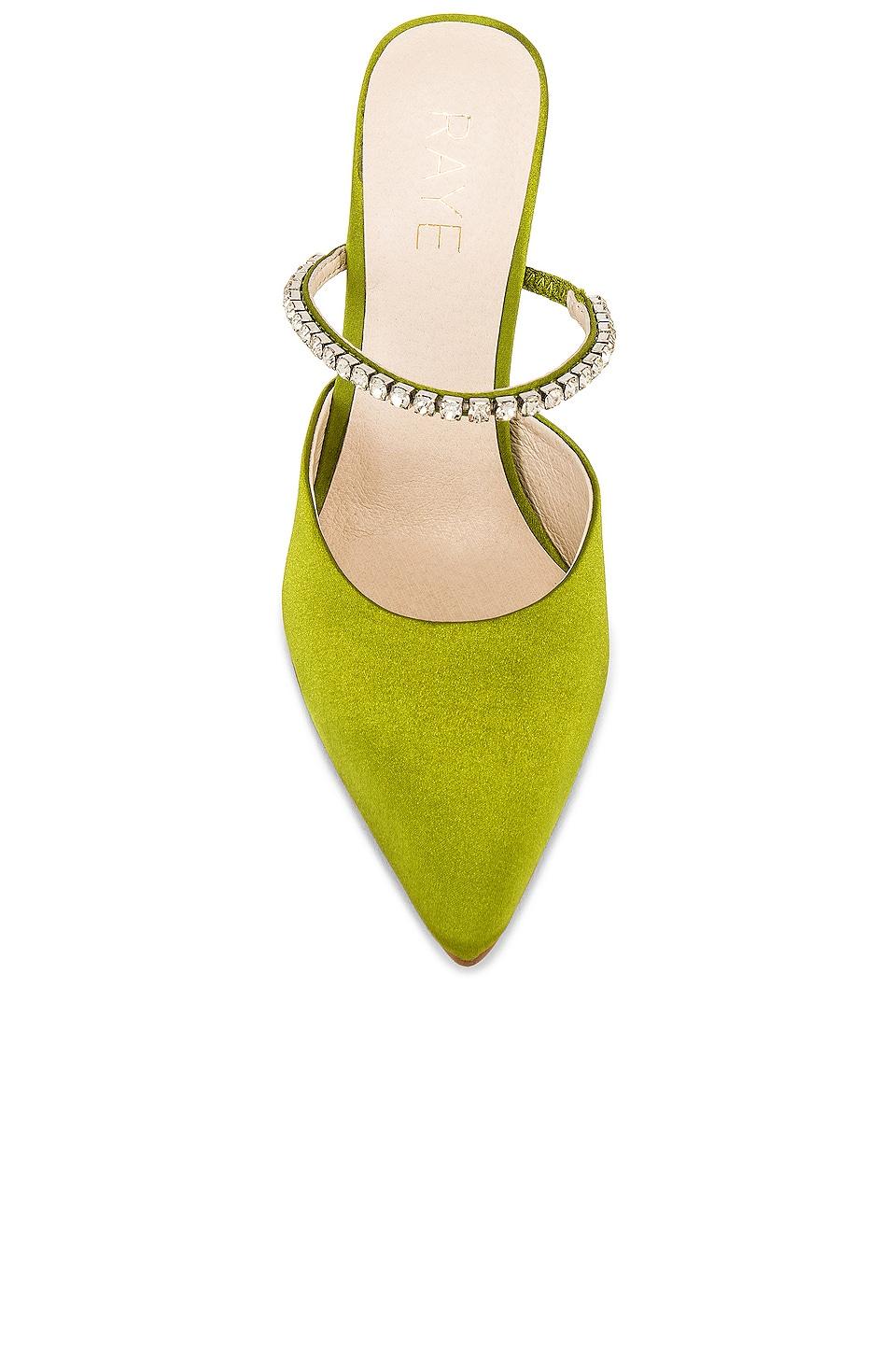 RAYE Satin Jinxx Heel in Green | Lyst
