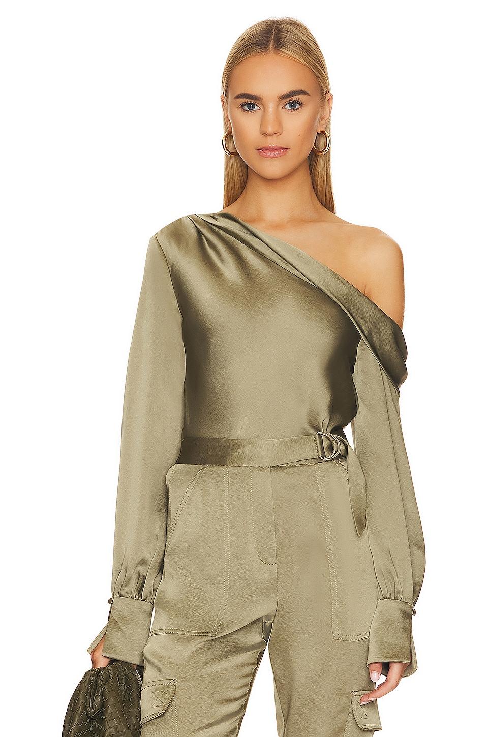 SIMKHAI Alice One Shoulder Top in Natural | Lyst