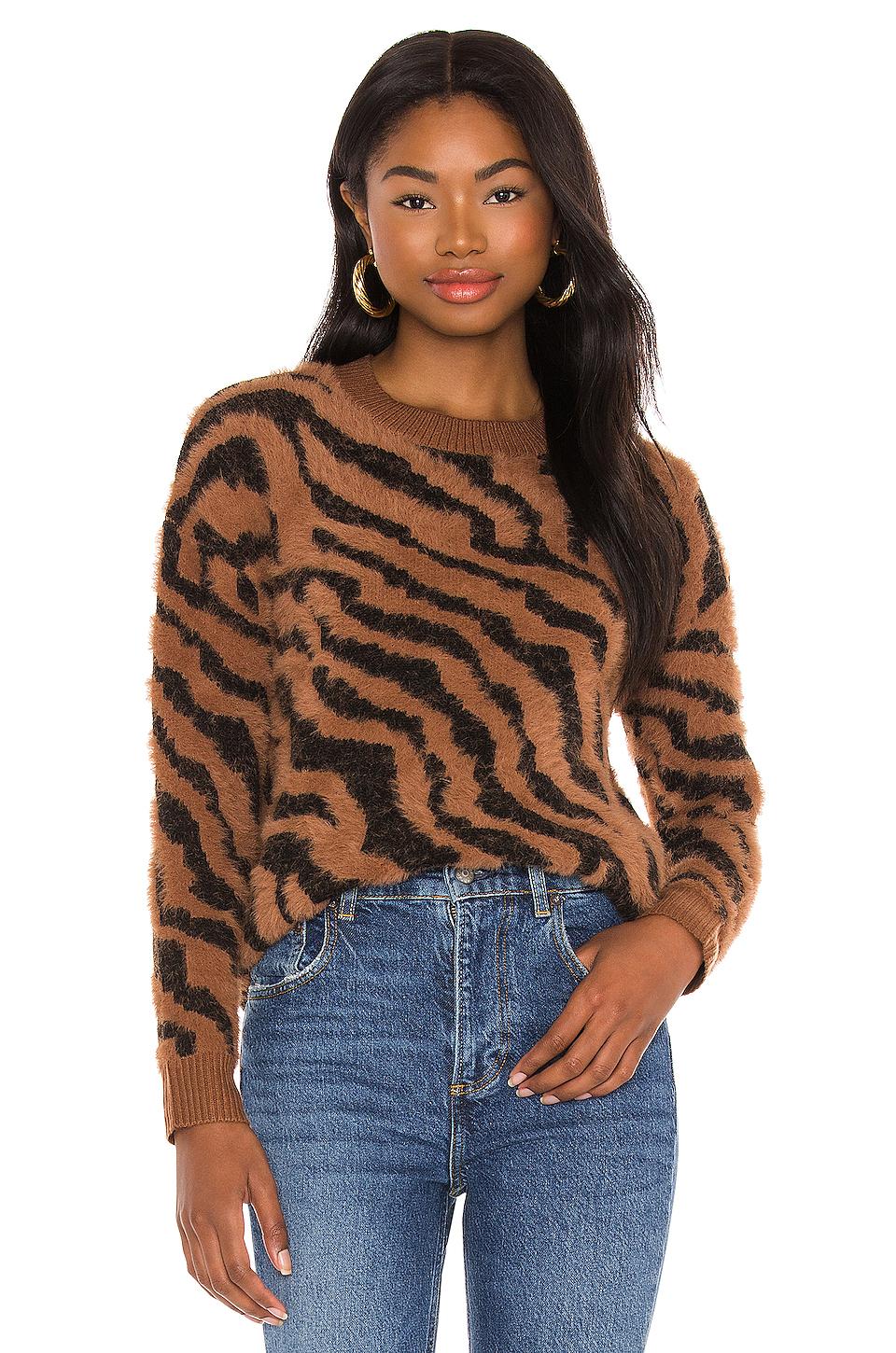 House of Harlow 1960 Synthetic X Revolve Benji Tiger Sweater in Tiger ...