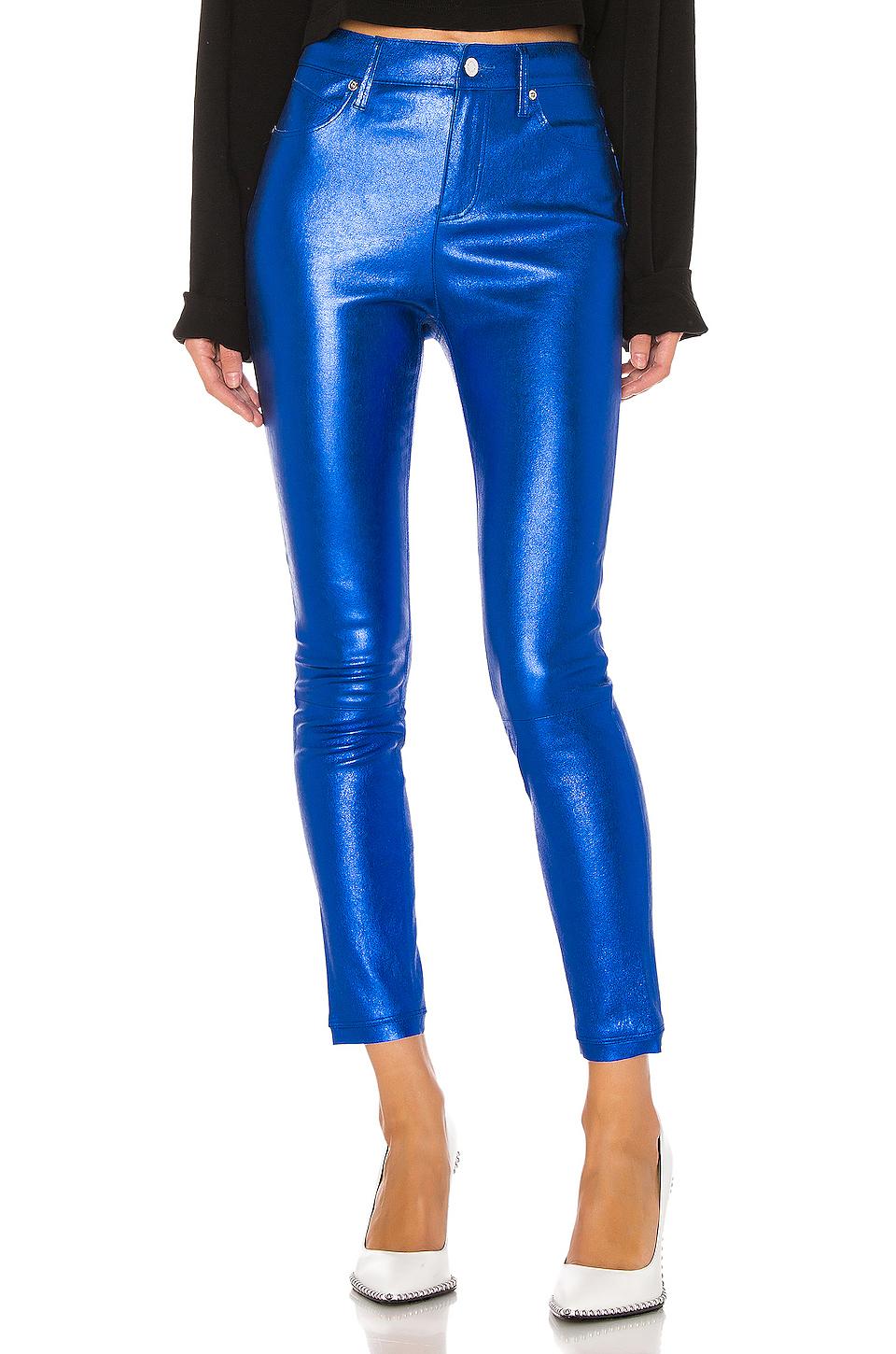 RTA Leather Madrid Pant in Electric 