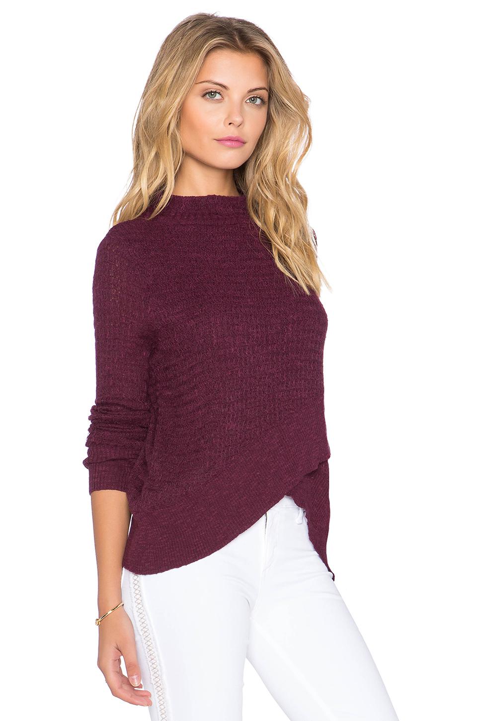 Lyst - Free People Boho Wrap Sweater in Purple