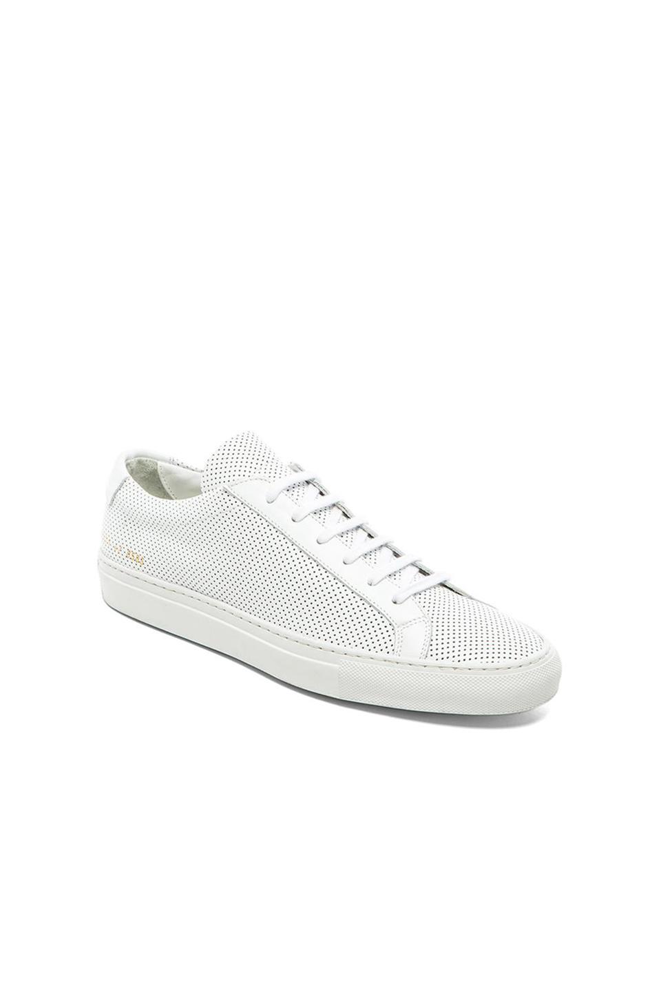 Common Projects Achilles Original Perforated Leather Low-Top Sneakers in  White for Men | Lyst