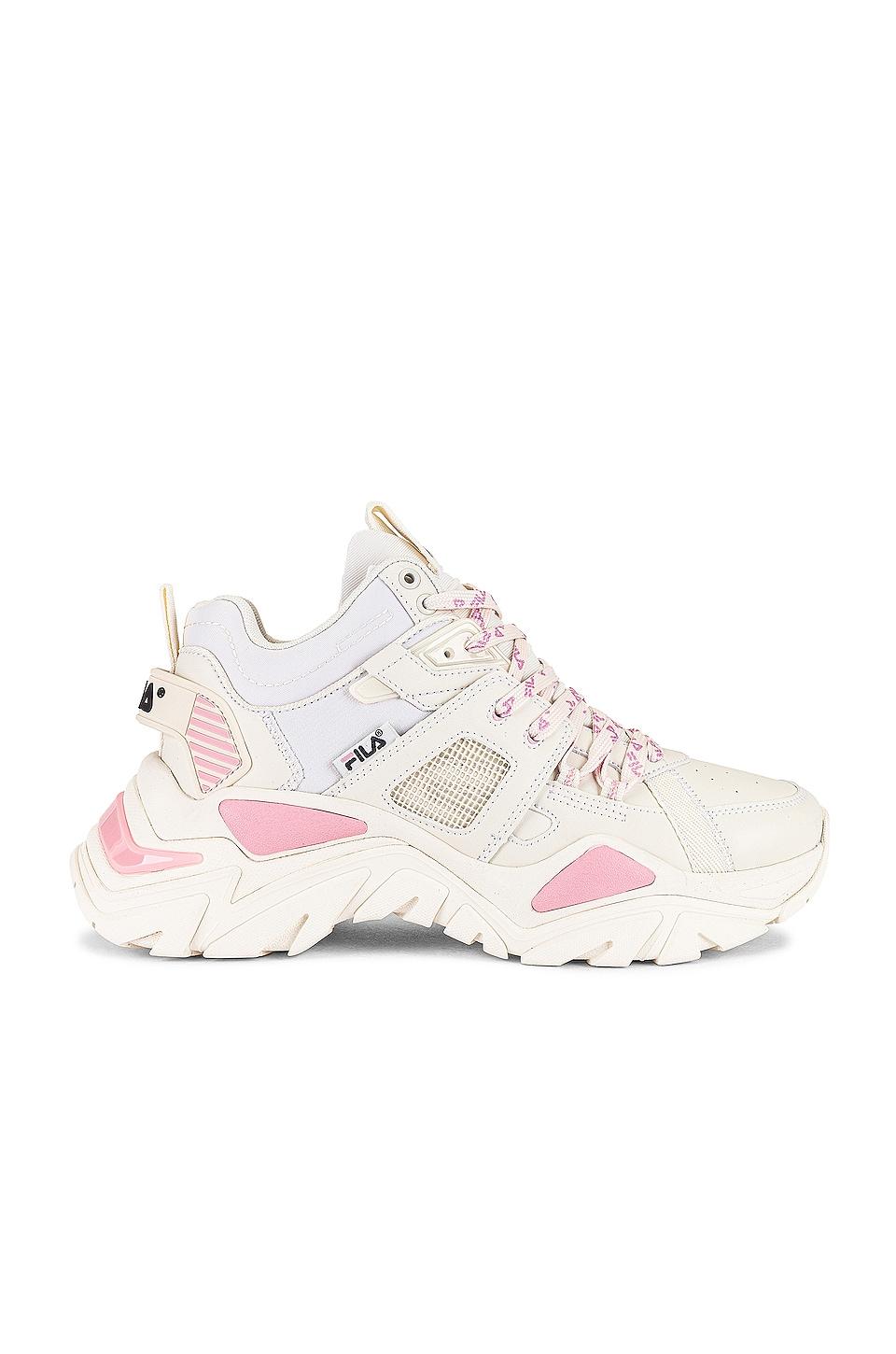 Fila Cage Mid Mixed Media Sneaker in Pink | Lyst