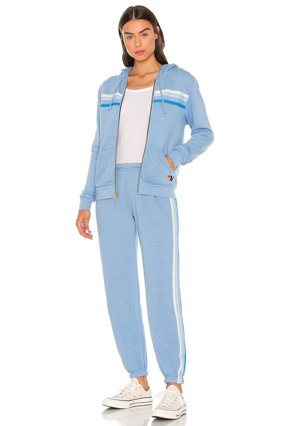Aviator Nation X Revolve 4 Stripe Hoodie in Blue Lyst
