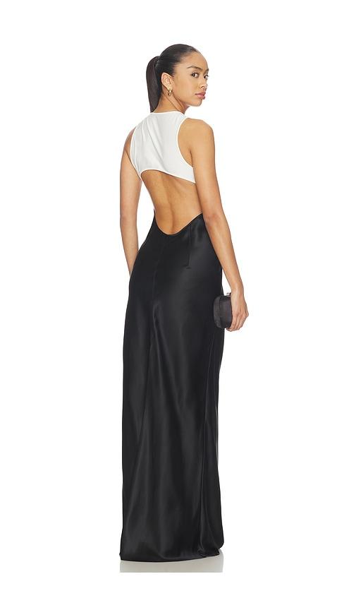 chinese dress ladies Alba White Barrel Waist Corset Maxi Dress