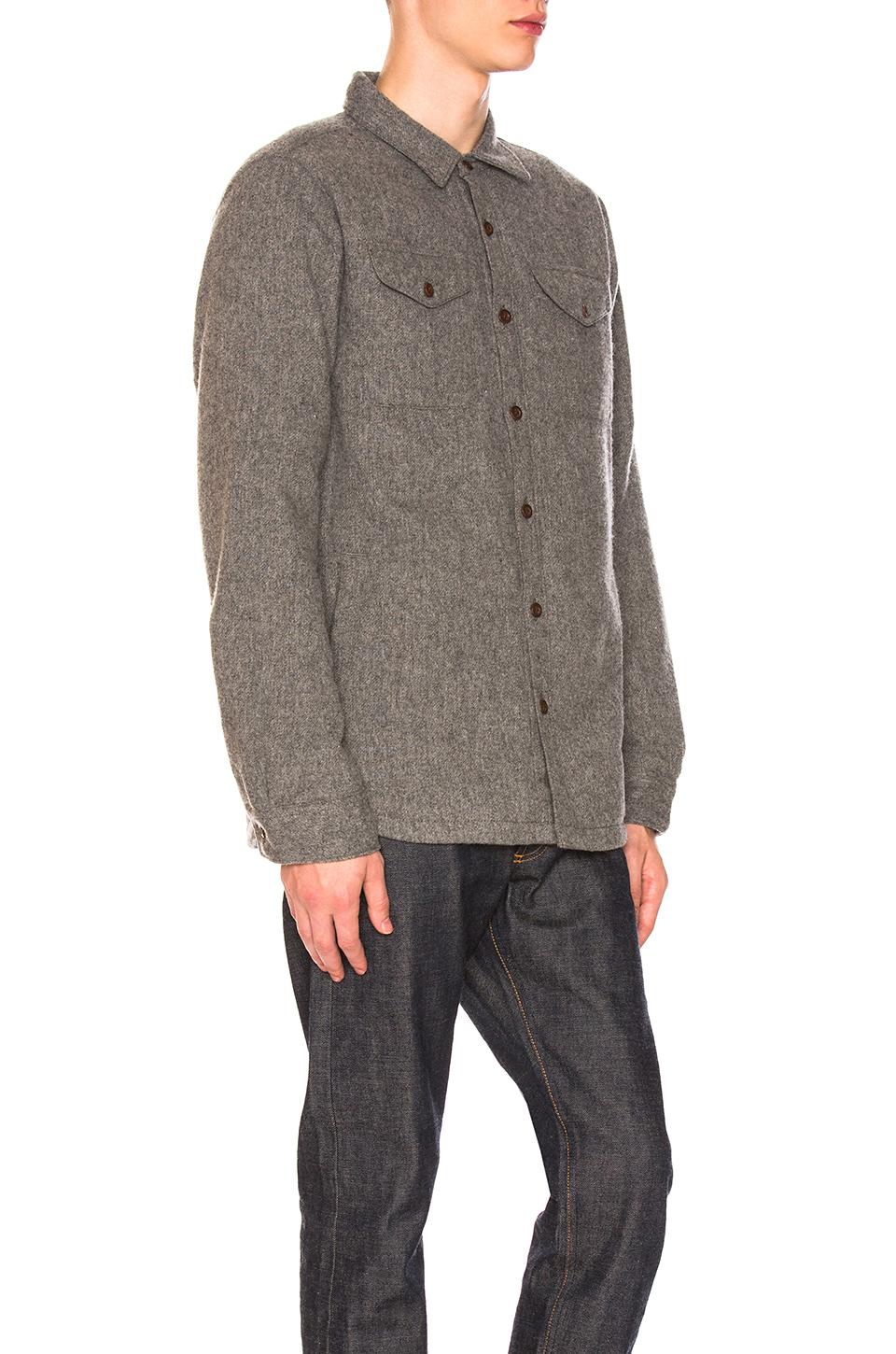 north face cabin fever wool shirt