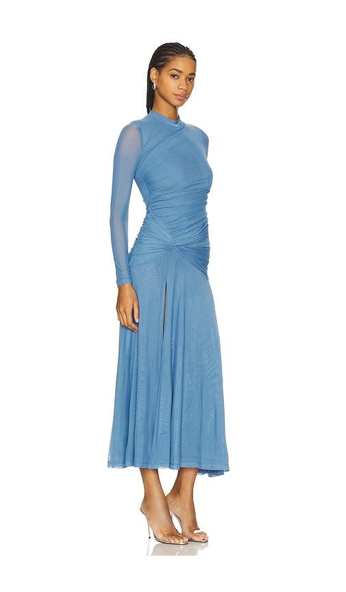 knee length dresses for ladies Gabbie Dusty Blue Two Piece Midi Dress main image 0