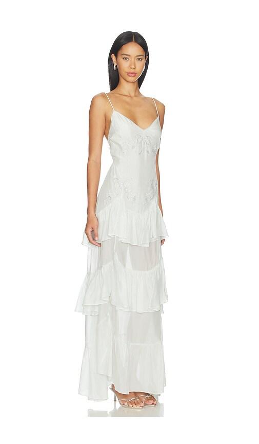 chinese dress ladies For Love and Lemons Rosalyn Maxi in White – TrenLend main image 1