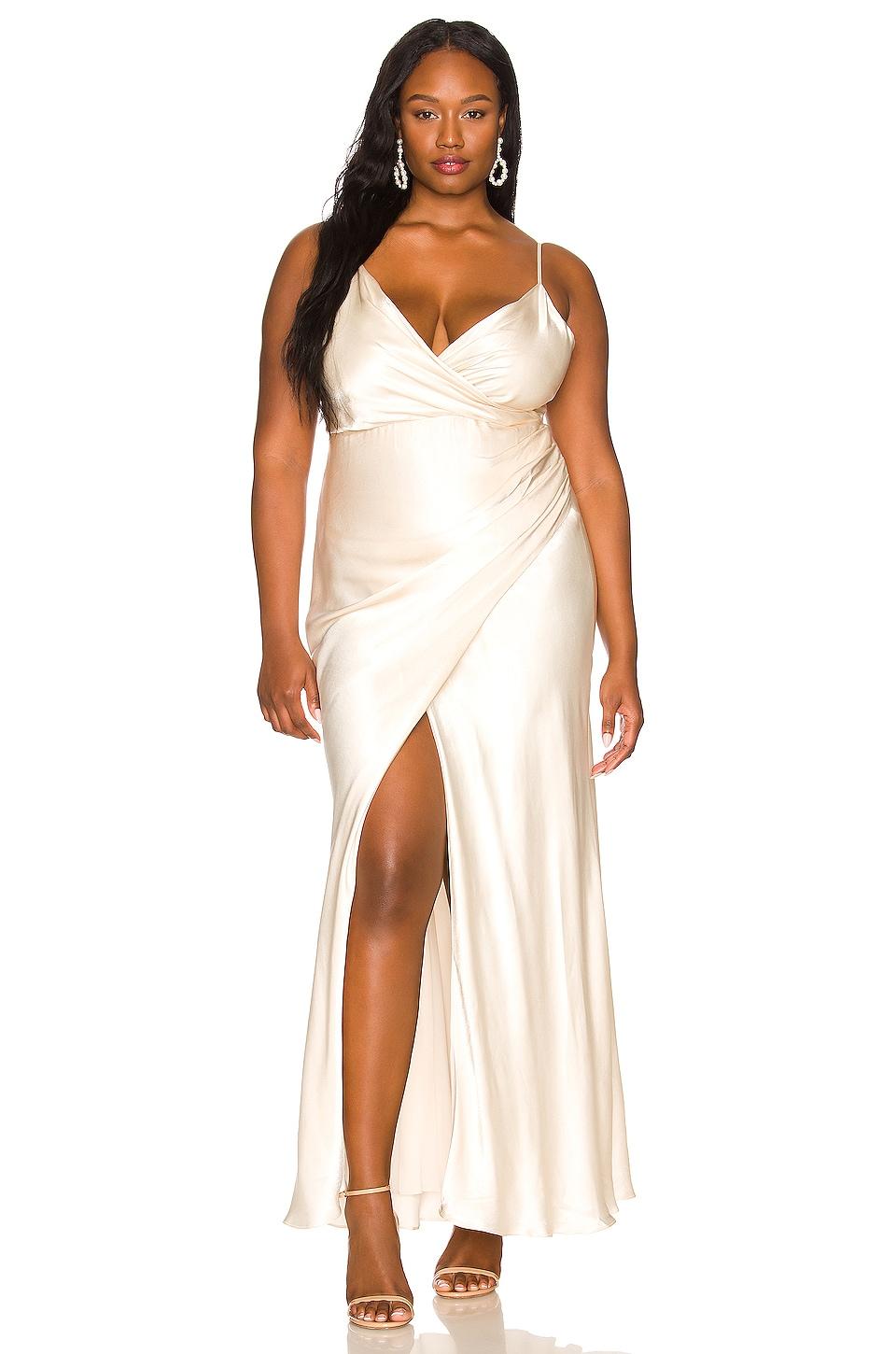 La Lune Cross Draped Maxi Dress 