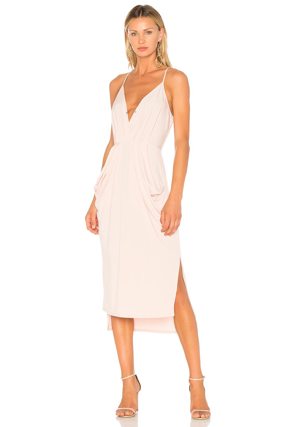 bcbgeneration faux wrap midi dress